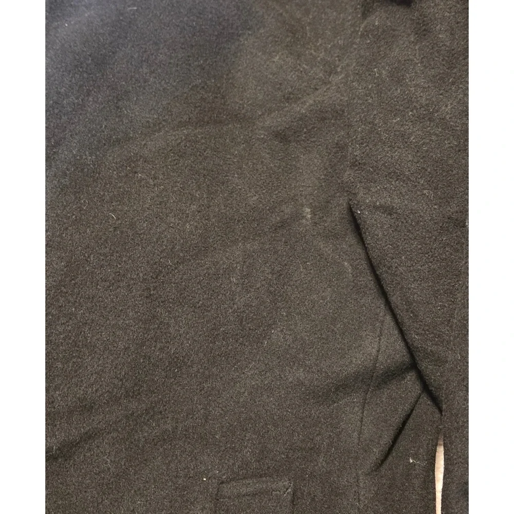 Michael Kors Mid-Length Single Breasted Overcoat Wool Cashmere Mens 40R Black